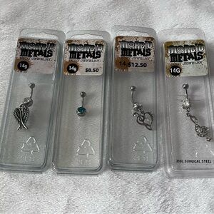 Hot Topic Belly Rings Set of 4